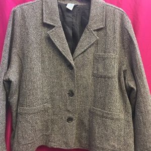 Brown tweed blazer